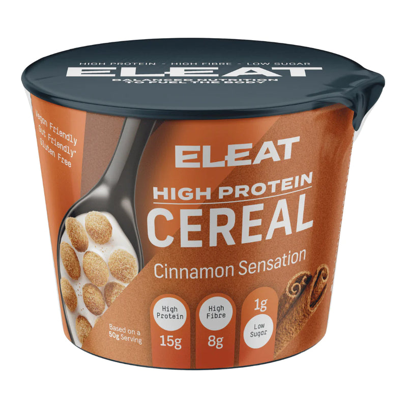 ELEAT Cinnamon Flavour High Protein Cereal 50g - Case of 8