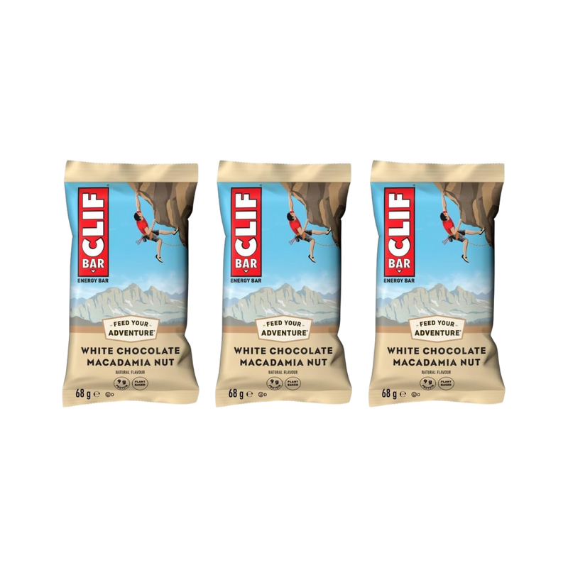 Clif White Chocolate Macadamia Nut Energy Bar (3 x 68g Multipack)