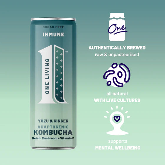 One Living Plus Immune Kombucha 250ml - Case of 12
