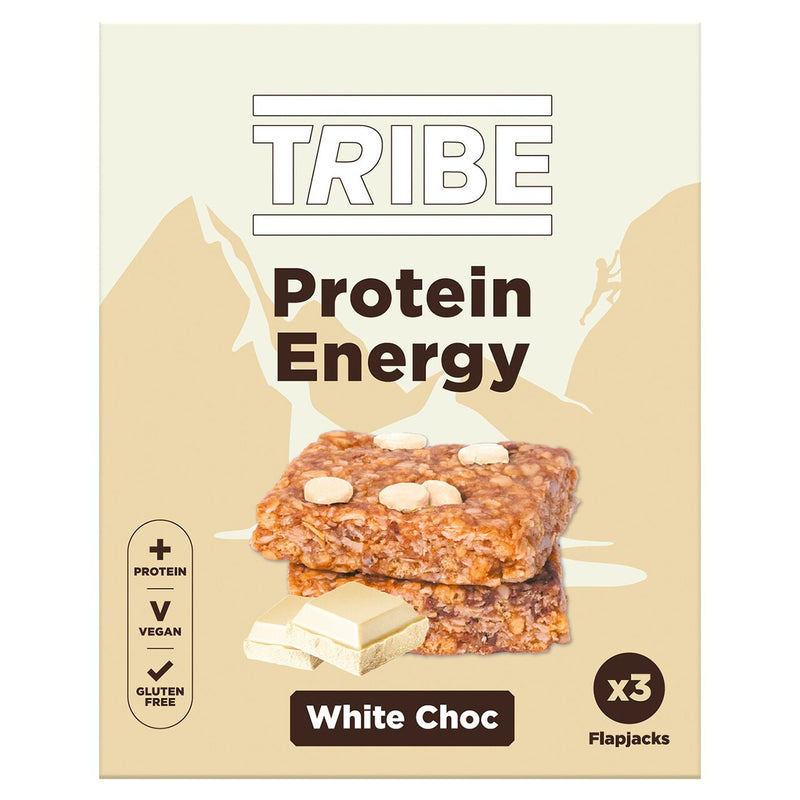 Tribe White Choc Protein Flapjack (3 x 38g) - Case of 7 (21 bars total)