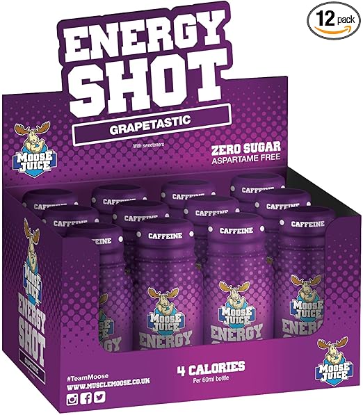 Moose Juice Energy Shot Grapetastic 60ml – Case of 12
