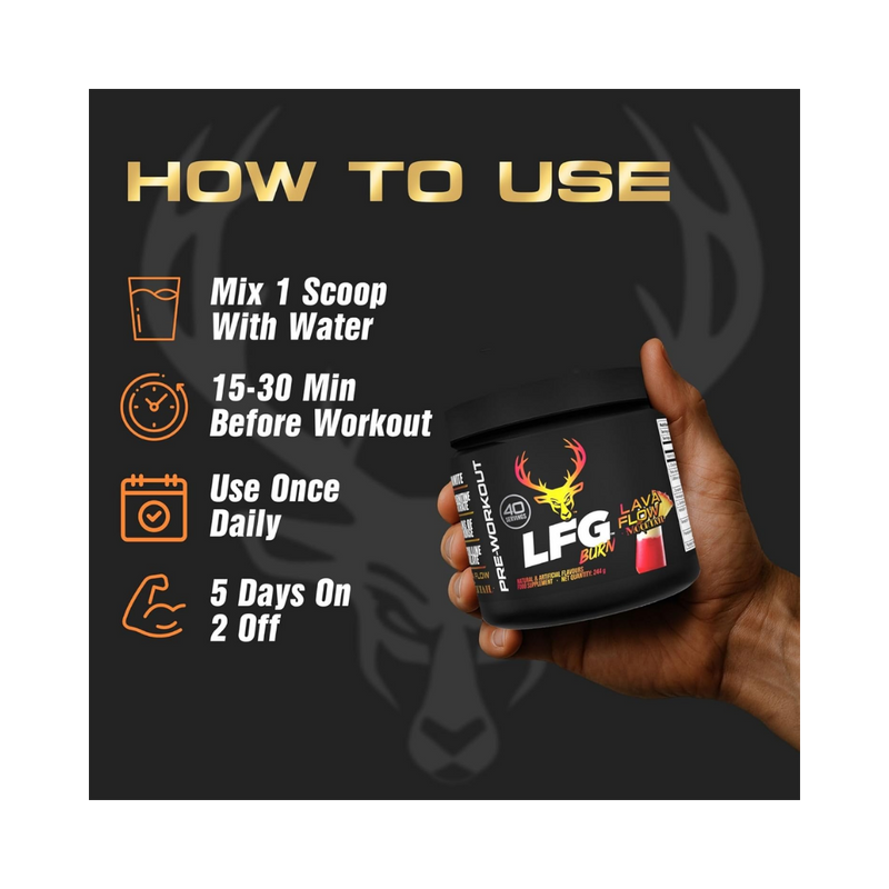Bucked Up LFG Burn Lava Flow Pre-Workout 232g