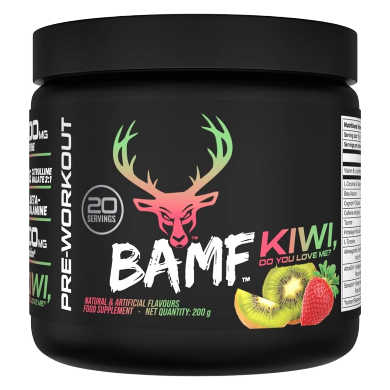 Bucked Up BAMF Strawberry Kiwi High-Stim Pre-Workout 200g