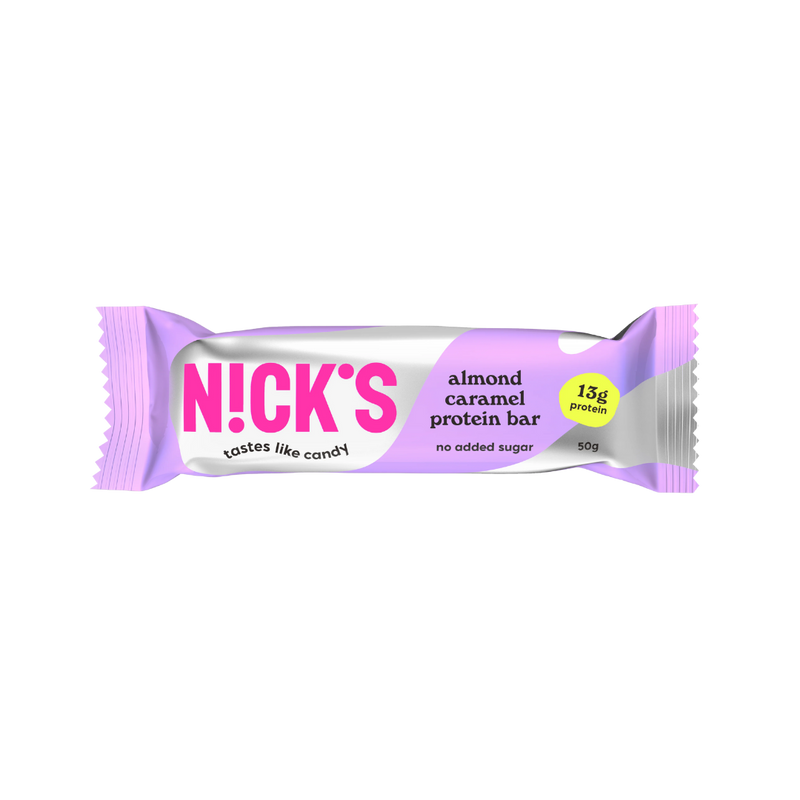 Nick's Almond Caramel flavour Protein bar 50g - Case of 12