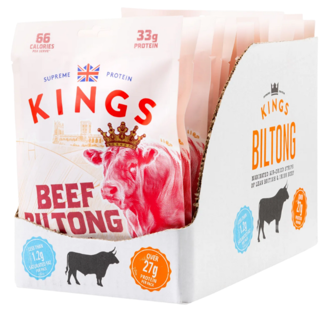 Kings Rib Eye Flavour Biltong 60g - Case of 16