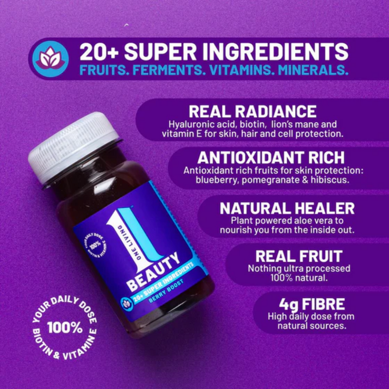OneLiving Beauty Berry Boost Health Shots 100ml - Case of 8