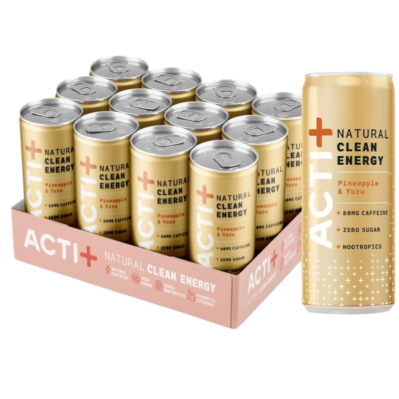 Actiph Acti+ Clean Energy Drink Pineapple & Yuzu 250ml - Case of 12
