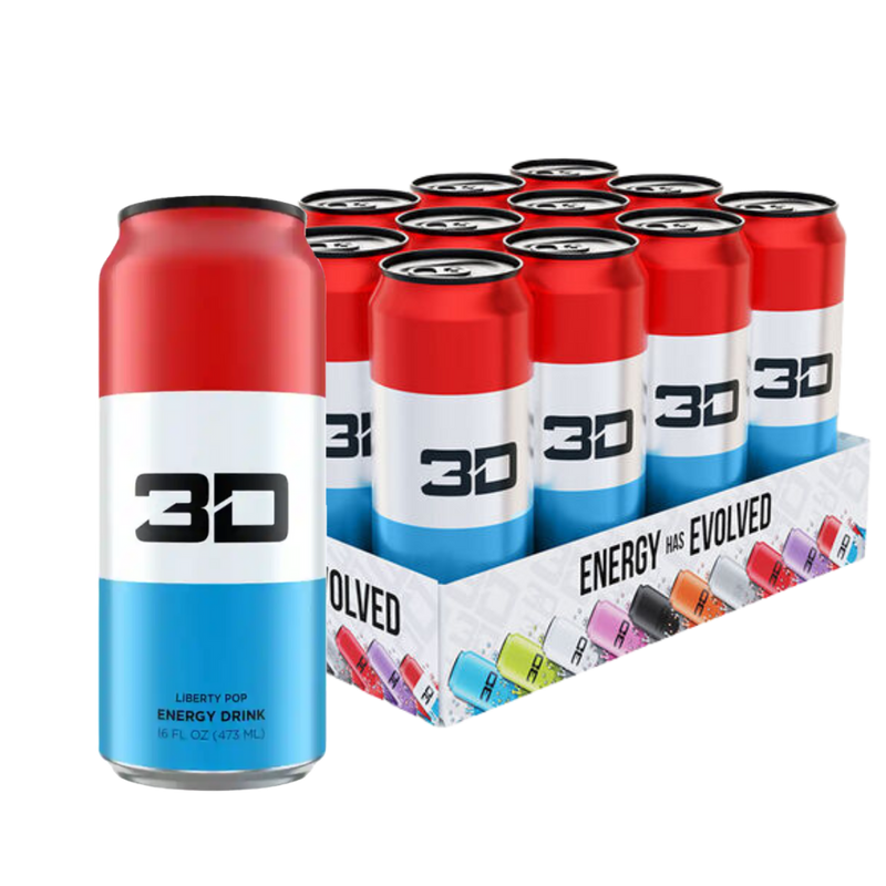 3D Energy Drink Liberty Pop 473ml - Case of 12