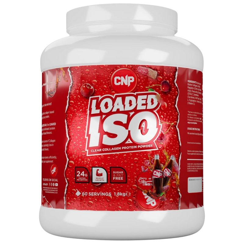 CNP Loaded ISO Cherry Cola Bottles Clear Collagen Protein Powder 1.8kg
