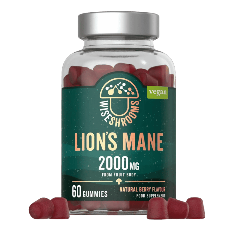 Wiseshrooms Lions Mane 2000mg 60 Vegan Gummies