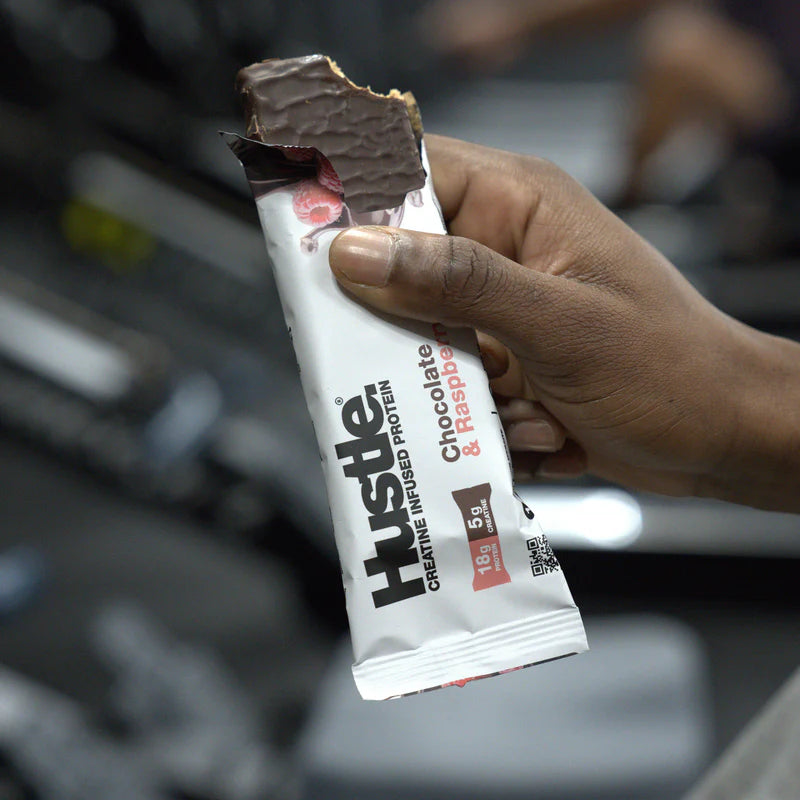 Hustle Chocolate Raspberry Creatine Infused Protein bar 75g - Case of 12
