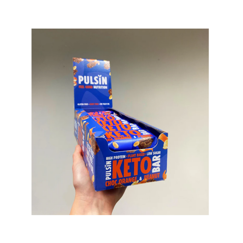 Pulsin Choc Orange & Peanut Keto Bar 50g - Case of 18