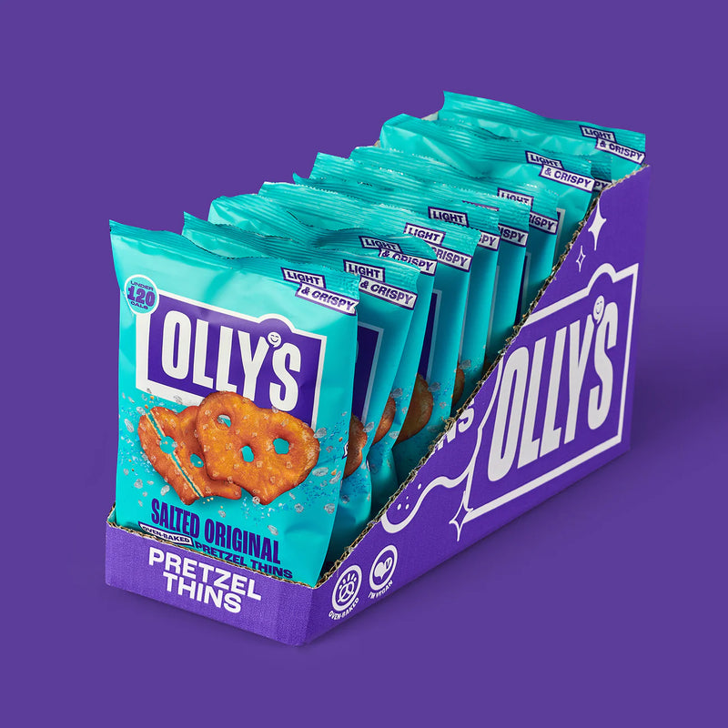 Olly's Salted Original Pretzel Thins 35g - Case of 10