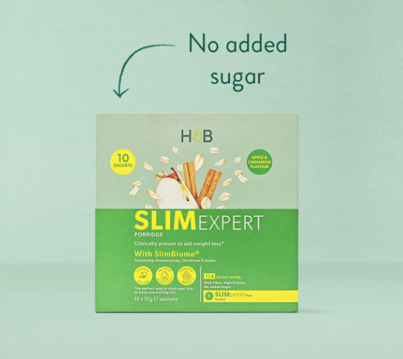 Holland & Barrett SlimExpert Apple Cinnamon Flavour Porridge (10 x 32g Sachets)