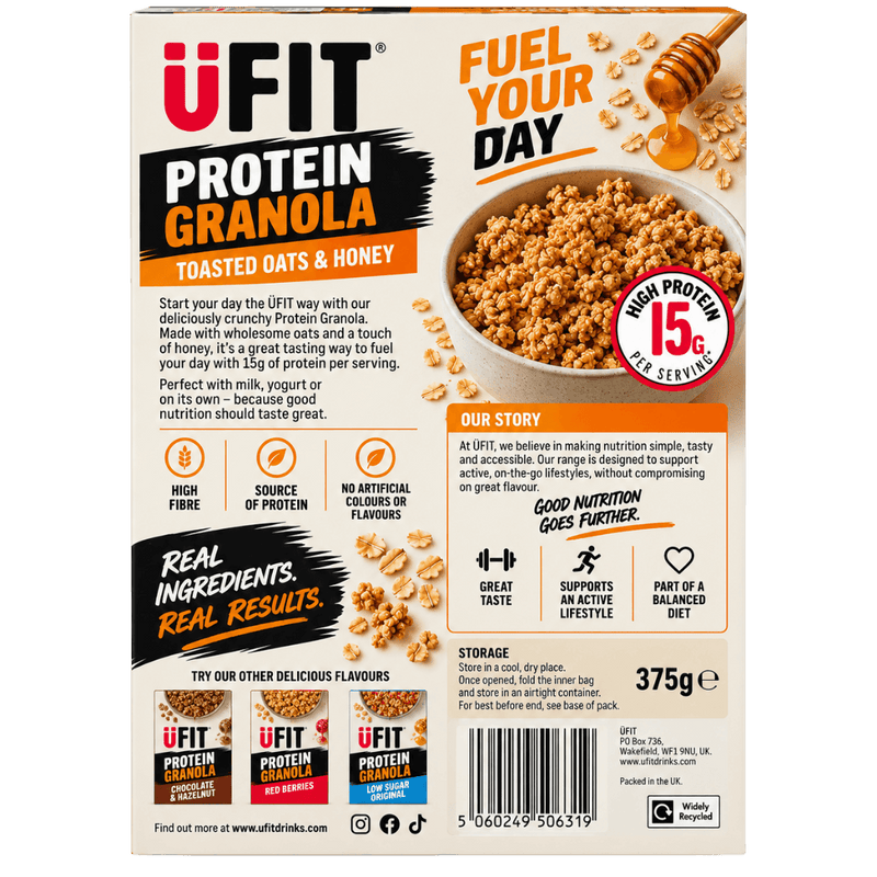 UFIT GRANOLA HONEY 375g Case of 8