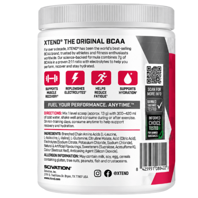 XTEND Original BCAA Powder Knockout Fruit Punch 30 Servings