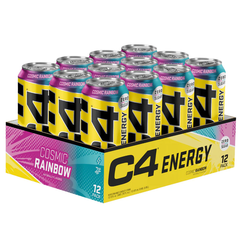 C4 Cosmic Rainbow Performance Energy Drink Zero Sugar 500ml - Case of 12