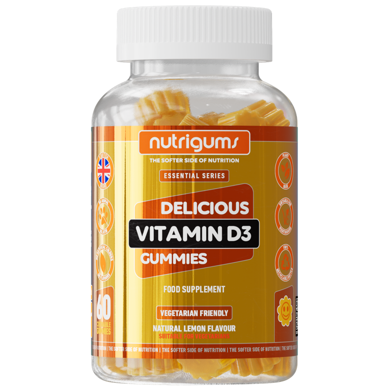 Nutrigums Natural Lemon Vitamin D3 Gummies (60 gummies)