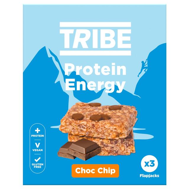 Tribe Choc Chip Protein Energy bar (3 x 38g multipack) - Case of 7 (21 bars in total)