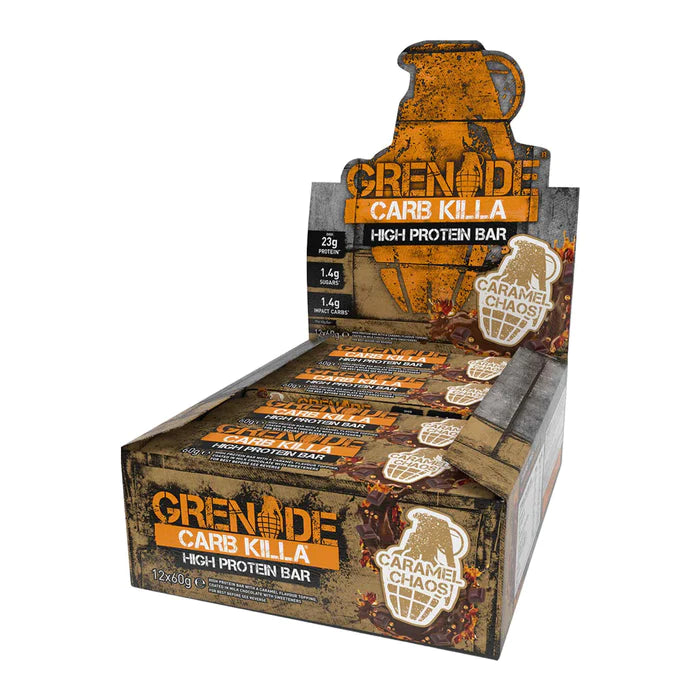 Grenade Caramel Chaos Carb Killa Protein bar 60g - Case of 12 Multisave