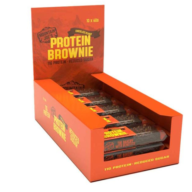 Mountain Joe's Chocolate Peanut Protein Brownie 60g - Case of 10