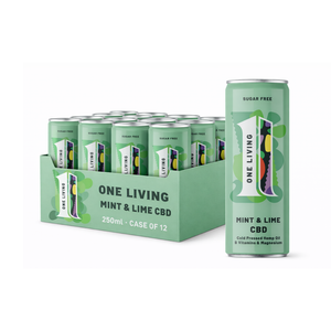 One Living Lime & Mint CBD Drink 250ml - Case of 12 [Best Before: 30/04/2026]