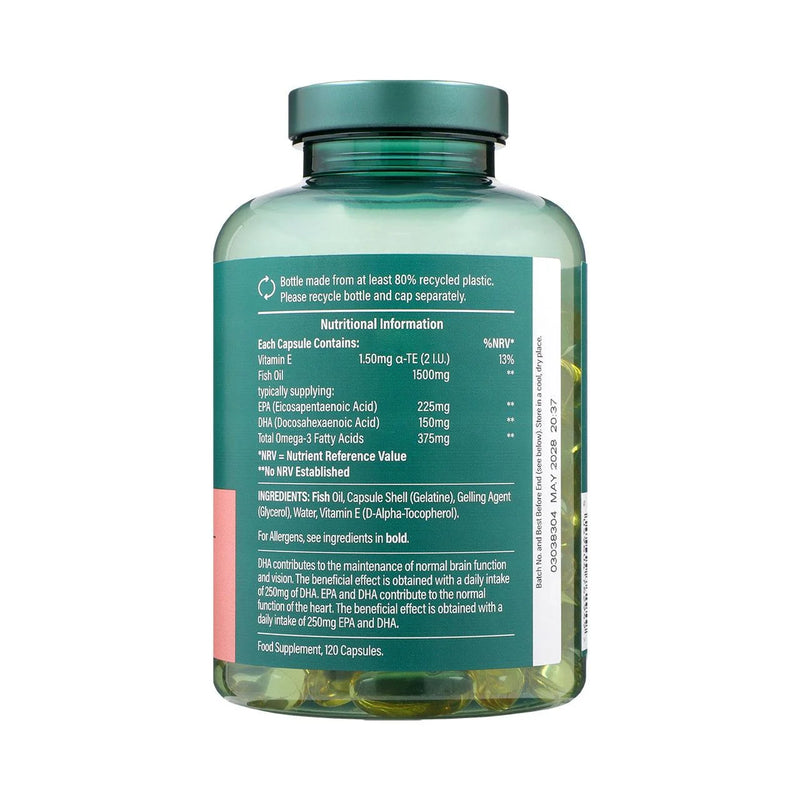 Holland & Barrett Omega 3 Fish Oil 1500mg (60 Capsules)