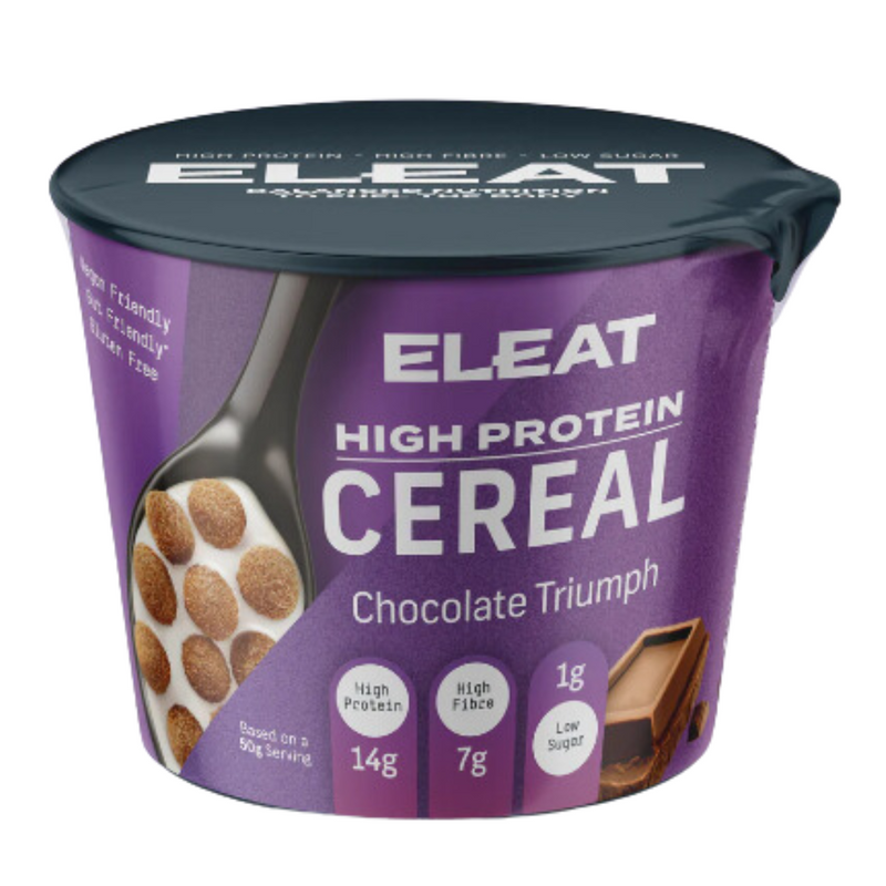 ELEAT Chocolate Triumph Flavour High Protein Cereal 50g - Case of 8 [Best Before: 22/01/2026]