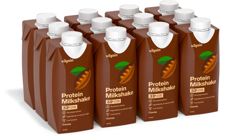 Vilgain Protein Milkshake Cocoa 330ml - Case of 12 [Best Before: 26/09/2025]