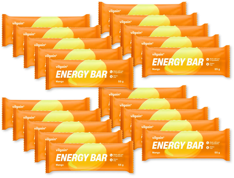 Vilgain Energy Bar Mango 55g - Case of 20 [Best Before: 31/10/2025]