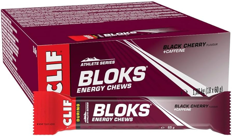 Clif Bloks Black Cherry Energy Chews 60g - Case of 18 [Best Before: 10/03/2026]