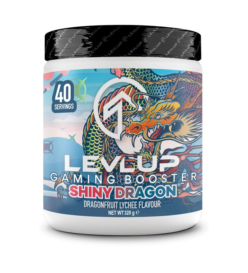 LevlUp Shiny Dragon (Dragonfruit Lychee Flavour) Gaming Booster 320g [Best Before: 11/01/2026]