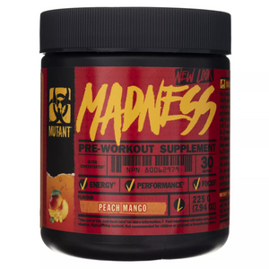 Mutant Madness Peach Mango Flavour Pre-Workout Supplement 225g