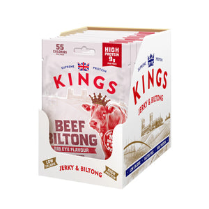 Kings Rib Eye Biltong 25g - Case of 20 [Best Before: 15/01/2026]