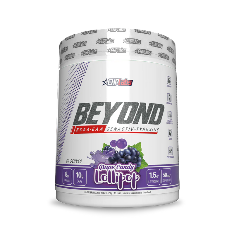 EHP Labs Beyond BCAA+EAA Intra-Workout Grape Candy Lollipop 429g (60 servings) [Best Before: 01/02/2026]