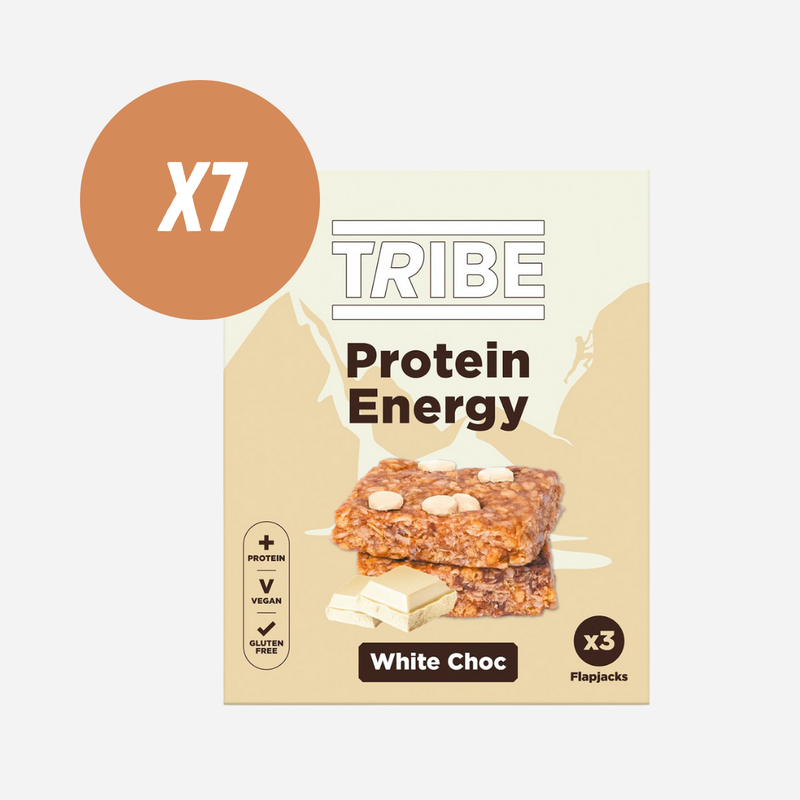 Tribe White Choc Protein Flapjack (3 x 38g) - Case of 7 (21 bars total)
