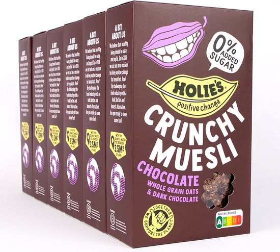 Holies Chocolate Crunchy Muesli 400g - Case of 6 [Best Before: 08/10/2025]