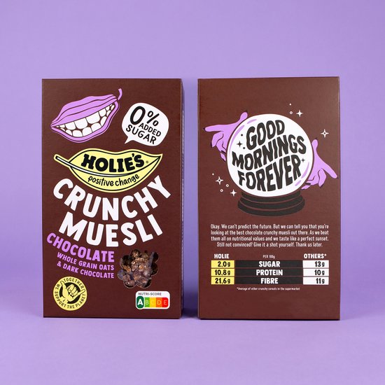 Holies Chocolate Crunchy Muesli 400g - Case of 6 [Best Before: 08/10/2025]