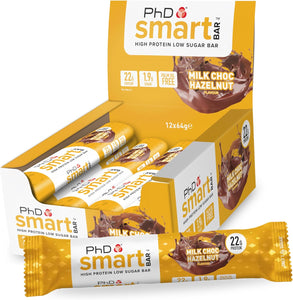 PhD Smart Milk Chocolate Hazelnut Protein bar 64g - Case of 12