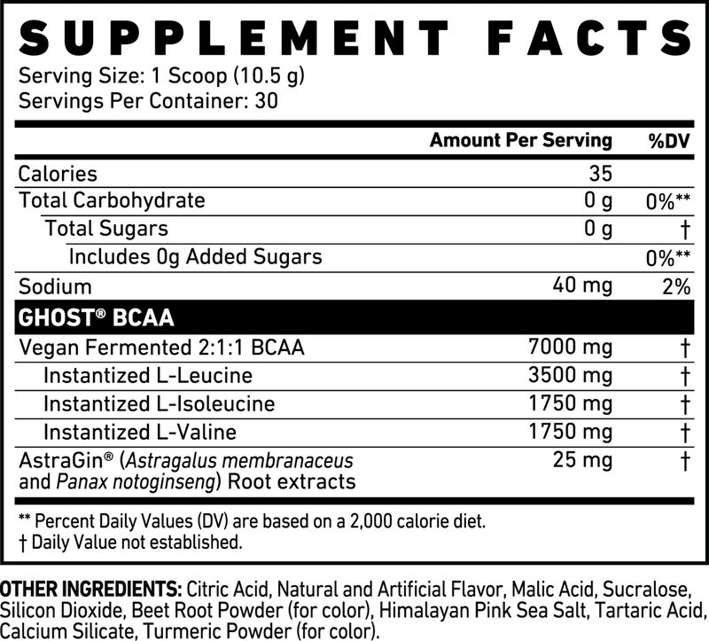 Ghost BCAA V2 Strawberry Kiwi (30 servings) [Best Before: 30/10/2025]