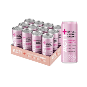 Actiph Acti+ Clean Energy + Nootropics Drink Strawberry & Dragon Fruit 250ml - Case of 12 [Best Before: 31/03/2026]