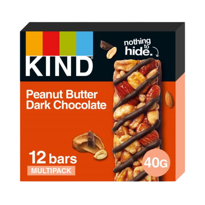 KIND Peanut Butter Dark Chocolate nut bar 40g - Case of 12 [Best Before: 24/02/2025]