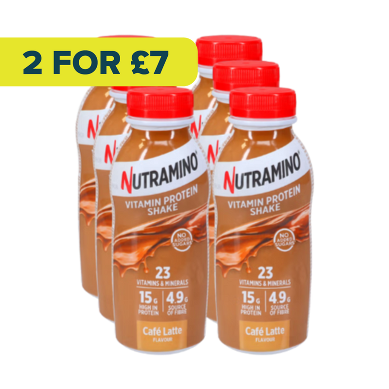 Nutramino Cafe Latte flavour Vitamin & Protein Shake 325ml - Case of 6 [Best Before: 30/09/2025]