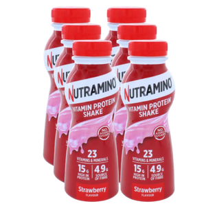 Nutramino Strawberry flavour Vitamin & Protein Shake 325ml - Case of 6 [Best Before: 30/09/2025]