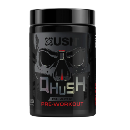 USN QHUSH Black Pre-Workout Berry Blaze Flavour 220g [Best Before: 27/12/2024]