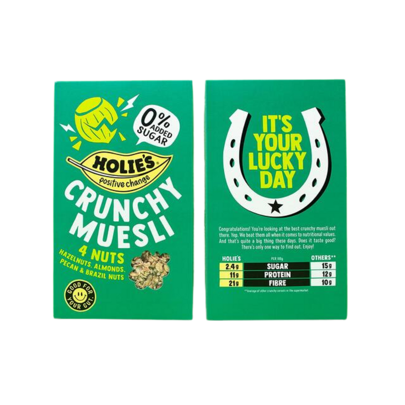 Holies 4 Nuts Crunchy Muesli 400g - Case of 6 [Best Before: 01/10/2025]