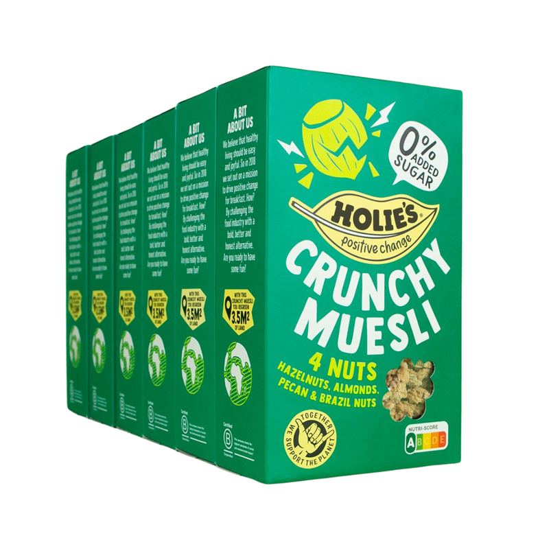 Holies 4 Nuts Crunchy Muesli 400g - Case of 6 [Best Before: 01/10/2025]