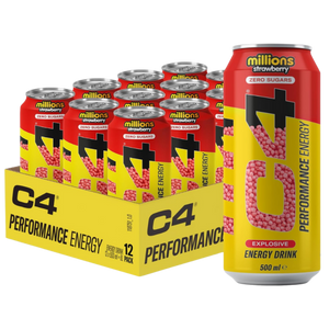 C4 Energy Drink Millions Strawberry flavour 500ml - Case of 12