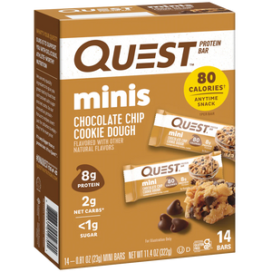 Quest Mini Choc Chip Cookie Dough Protein bar 23g - Case of 14