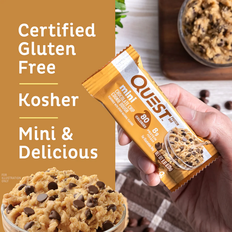 Quest Mini Choc Chip Cookie Dough Protein bar 23g - Case of 14